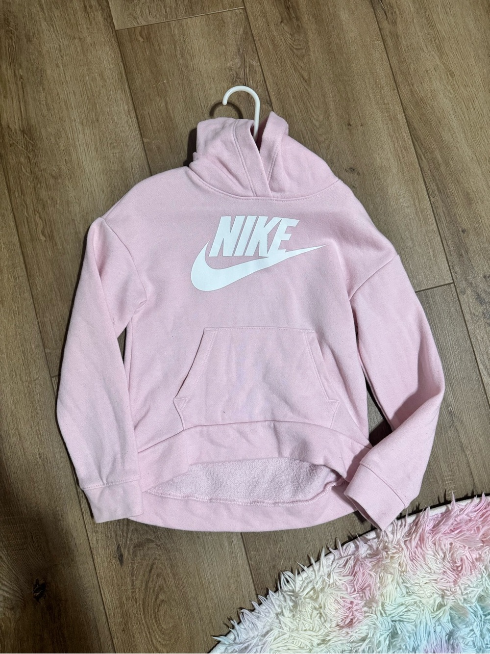 Nike Pink Girls' Logo Hoodie Sweatshirt